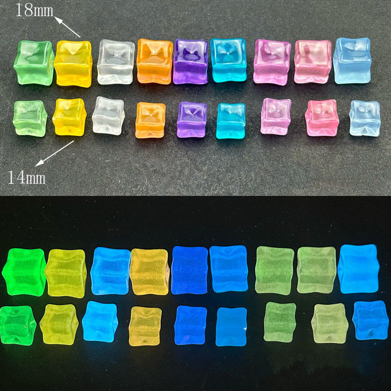 Resin Art Cube - 20pcs Luminous 14cm Stone Square Simulated