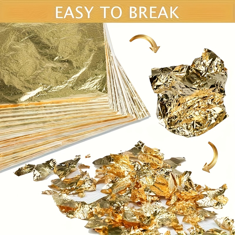 Resin Art Gift For Wedding - Set of 100Pcs Imitation Gold Foil