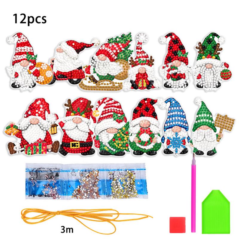 Resin Art A Keychain - Christmas Art Painting Pendant 5D Painting
