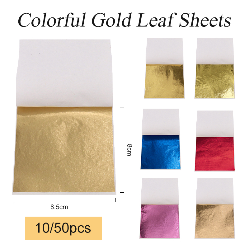 Gold Leaf Foil - 8x8.5cm Taiwan Imitation Gold Leaf Sheets