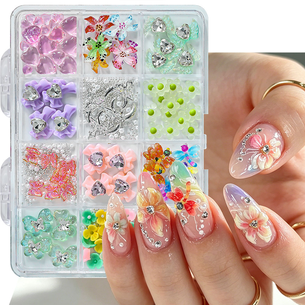 12grids Mixed Resin Bow Rose N - Resin Art Rose Petals review and price