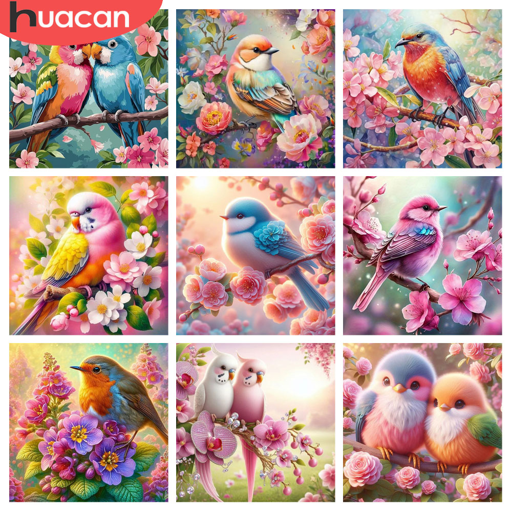 HUACAN Diamond Painting Bird F - Resin Art With Rose review and price
