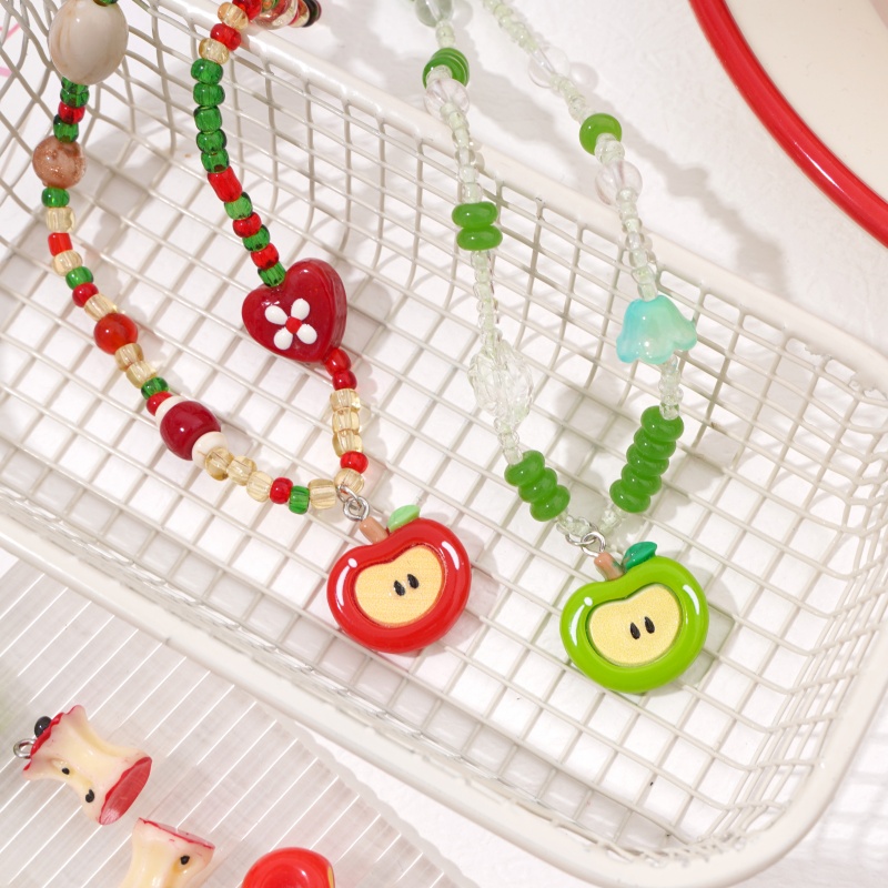 1pc Resin Apple Charms 13x14mm - Resin Art Necklace review and price