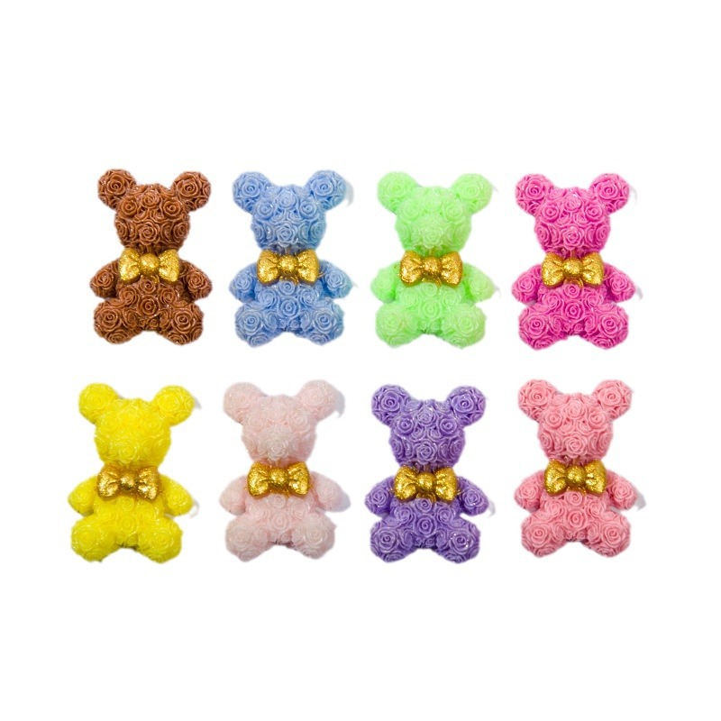 10PCS Rose Blossom Bear Resin  - Resin Art Rose Petals review and price