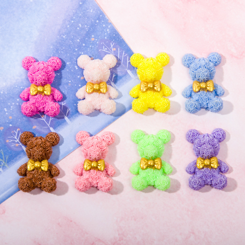 10PCS Rose Blossom Bear Resin  - Resin Art Rose Petals review and price