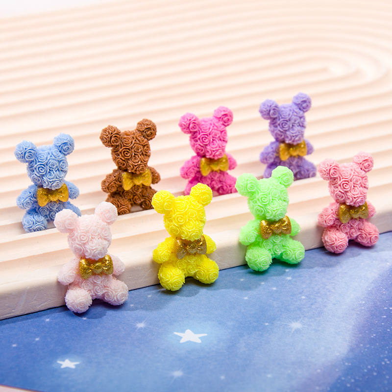 10PCS Rose Blossom Bear Resin  - Resin Art Rose Petals review and price