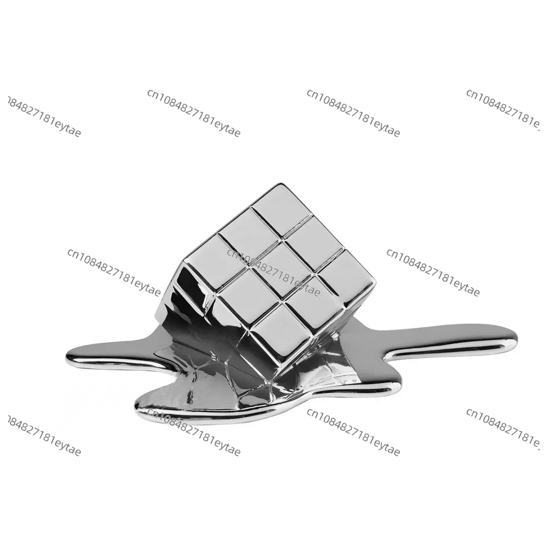 Golden Resin Geometric Cube -  - Resin Art Cube review and price