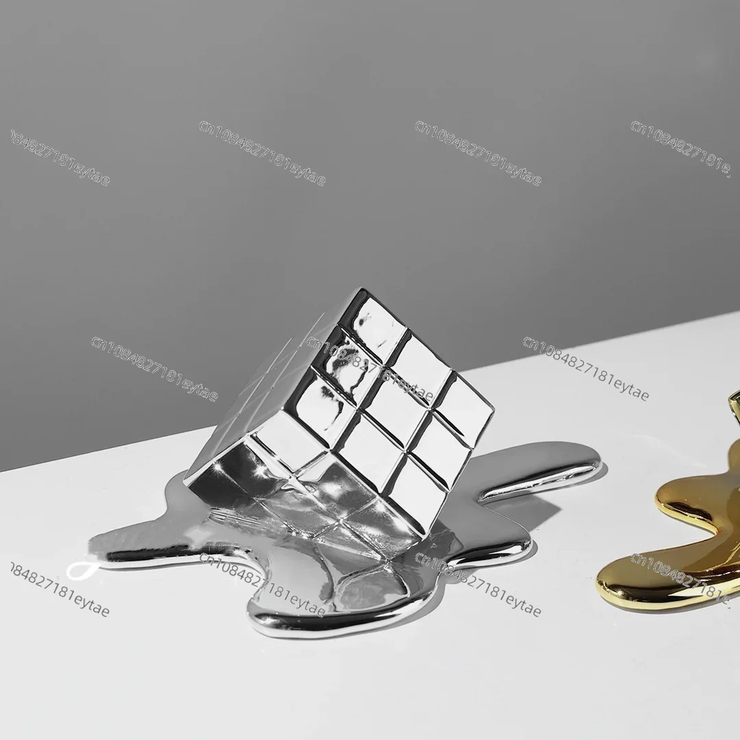 Golden Resin Geometric Cube -  - Resin Art Cube review and price