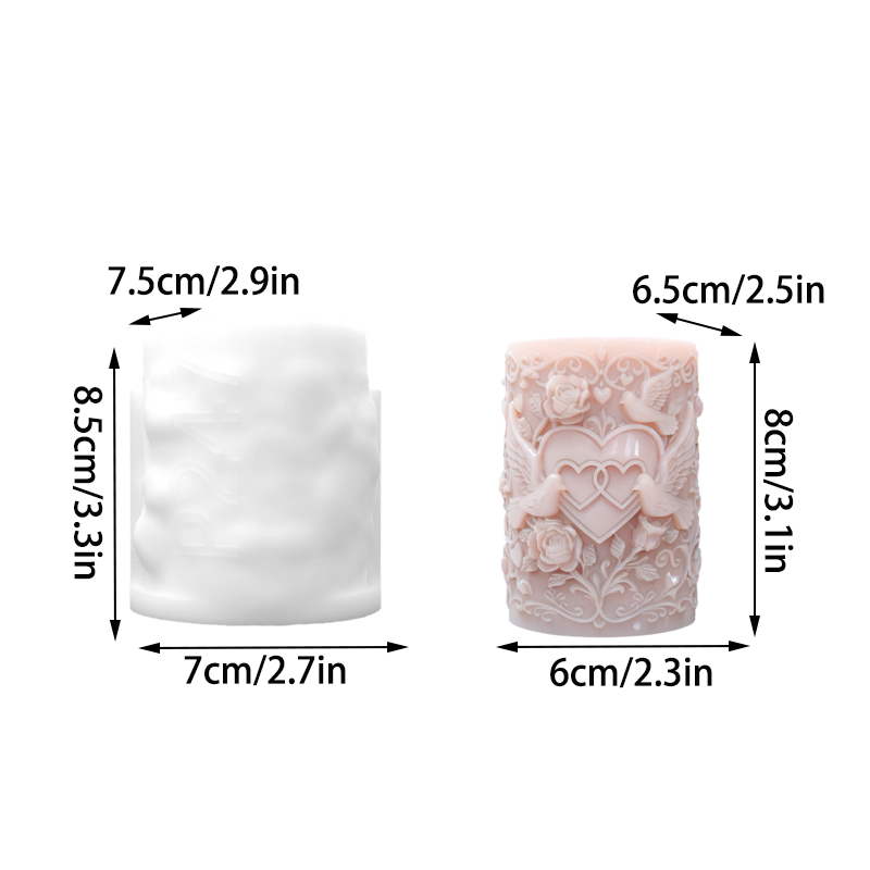 Double Heart Connected White D - Resin Art With Rose review and price