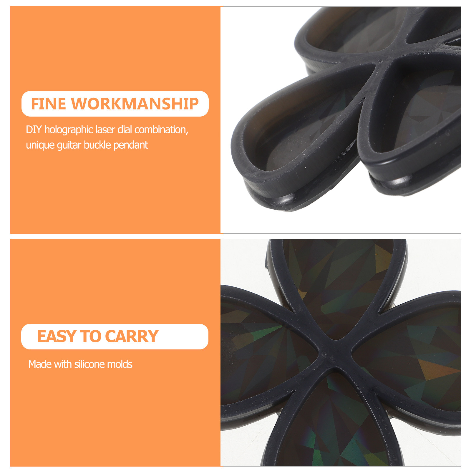 DIY Holographic Guitar Pick Si - Resin Art A Keychain review and price