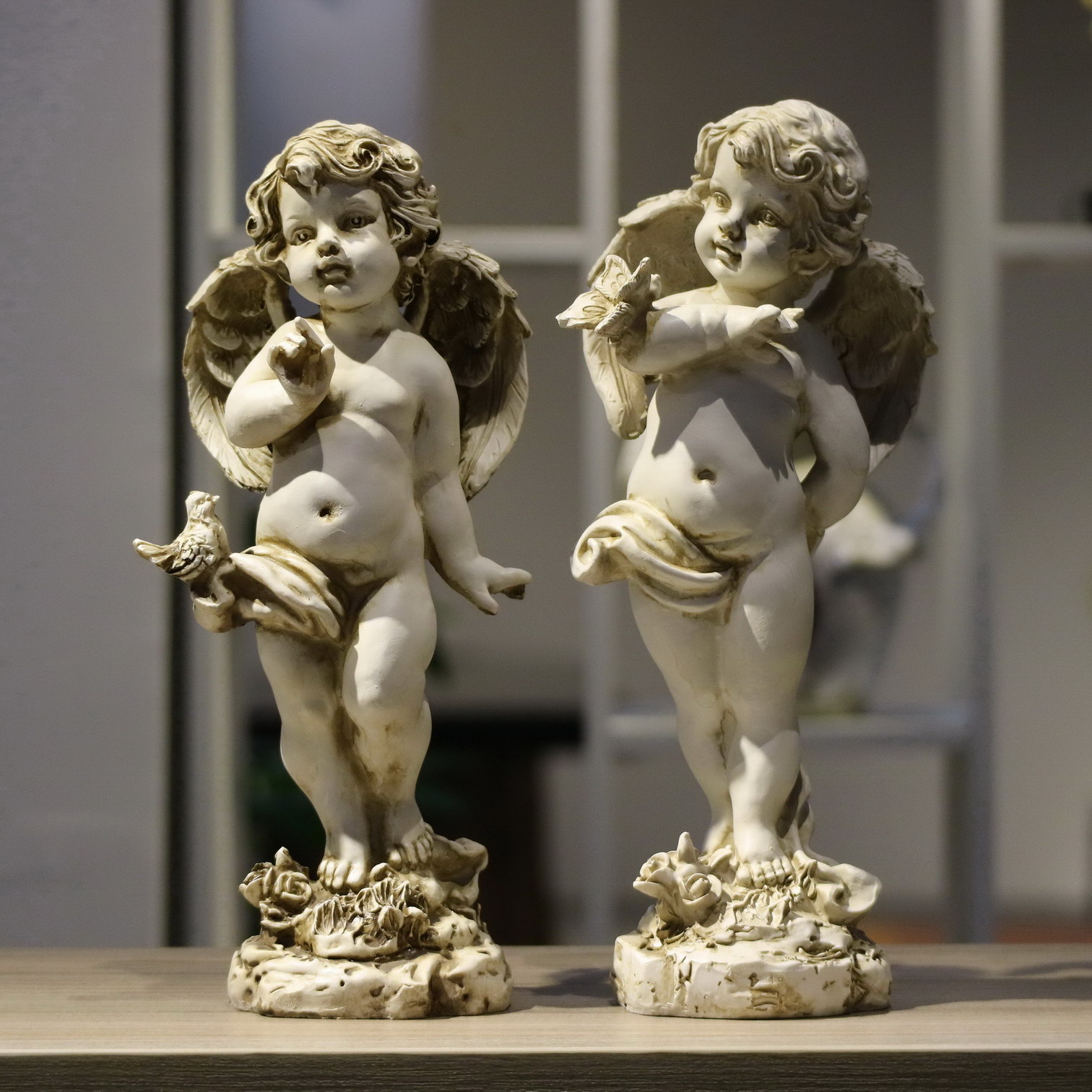 Retro Resin Angel Figurine 29c - Resin Art Gift For Wedding review and price