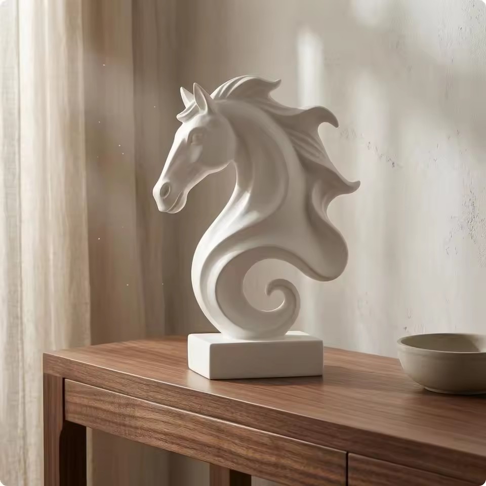 Cube Horse Head Sculpture, Col - Resin Art Cube review and price