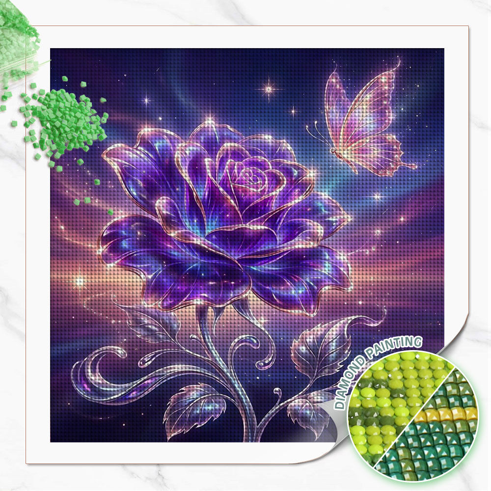 Huacan Full Square Round Diamo - Resin Art With Rose review and price