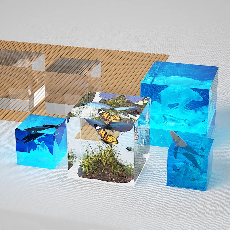 Clear Silicone Cube Molds Larg - Resin Art Cube review and price