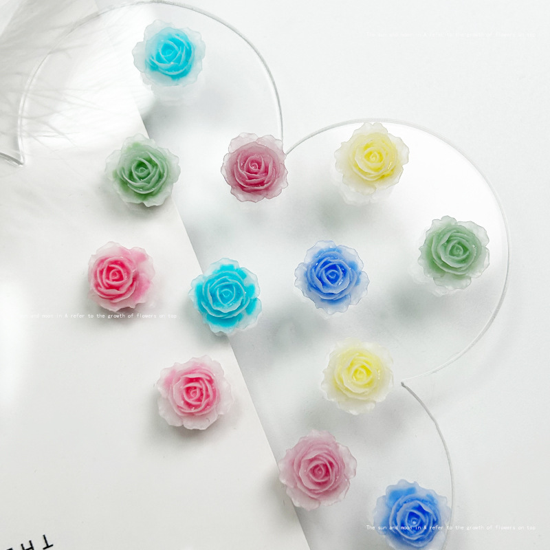 10pcs Exquisite Rose Resin Nai - Resin Art Rose Petals review and price