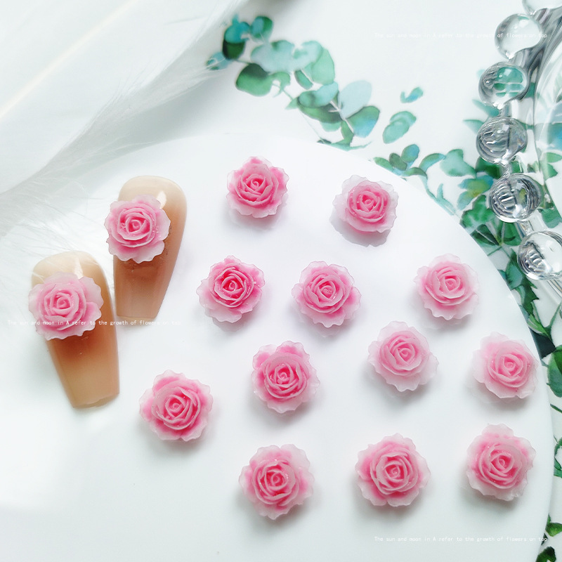 10pcs Exquisite Rose Resin Nai - Resin Art Rose Petals review and price