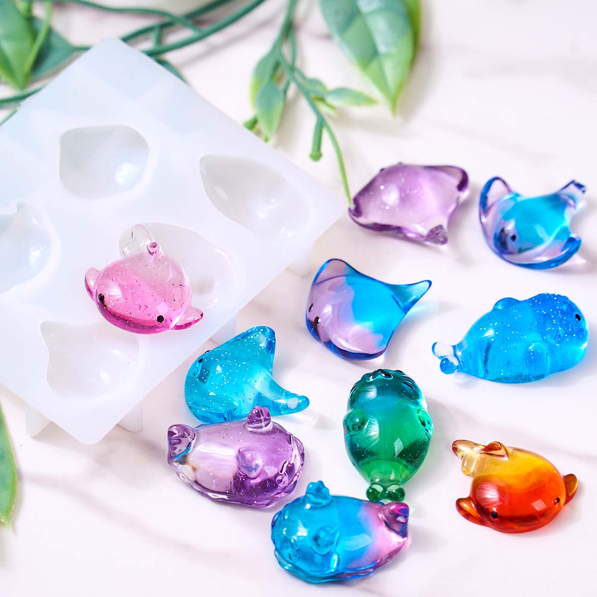 3D Healing Kawaii Manta Ray Wh - Resin Art A Keychain review and price