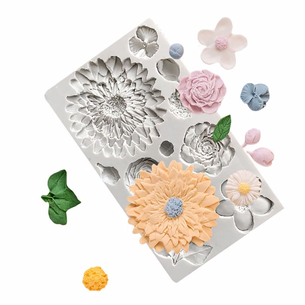 Sunflower Petals & Leaves Sili - Resin Art Rose Petals review and price