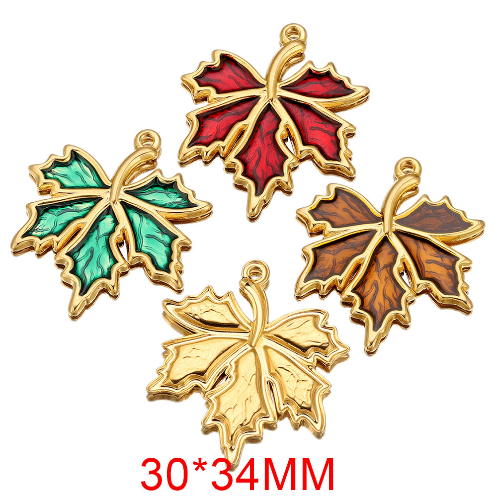 3PCS Stainless Steel Charms En - Gold Leaf Foil review and price