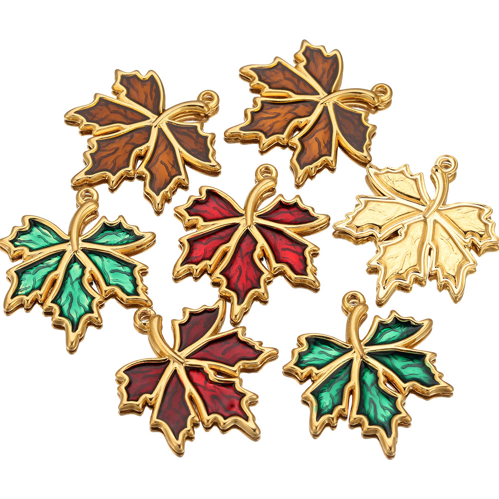3PCS Stainless Steel Charms En - Gold Leaf Foil review and price