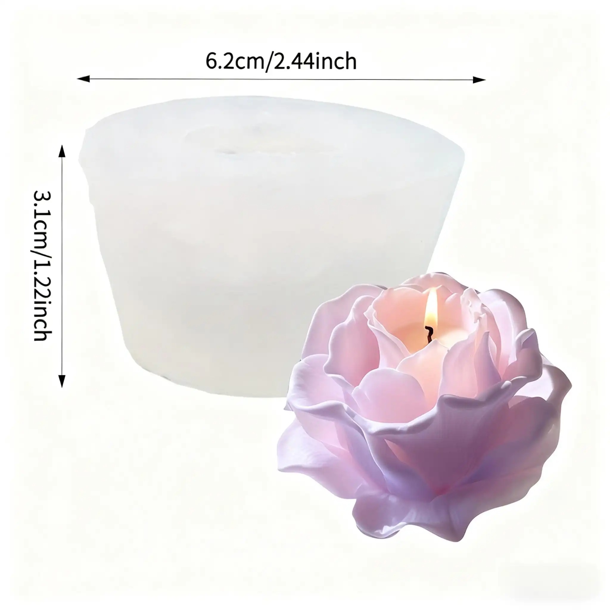 1 Piece 3D Elegant Rose Silico - Resin Art Rose Petals review and price