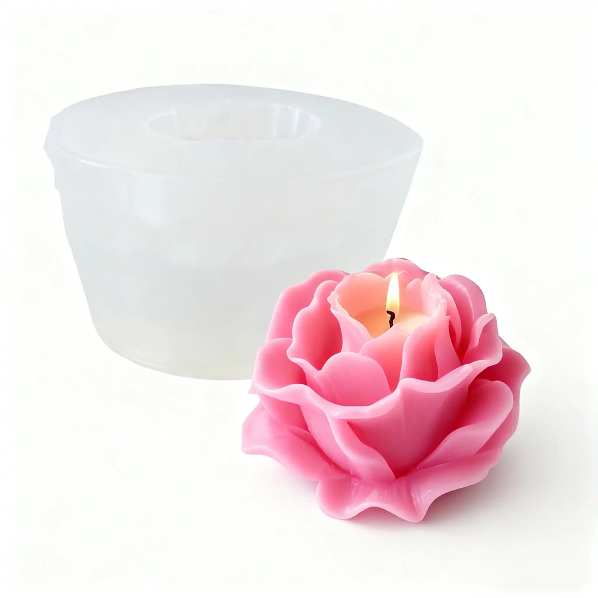 1 Piece 3D Elegant Rose Silico - Resin Art Rose Petals review and price