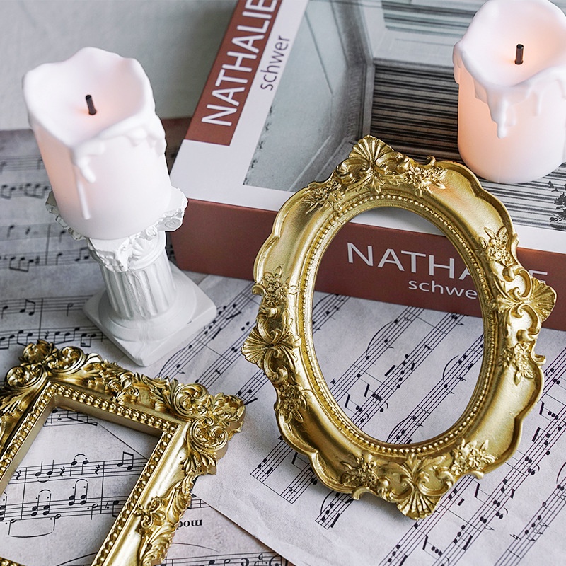 Golden Retro Photo Frame Nail  - Resin Art For Photo Frame review and price