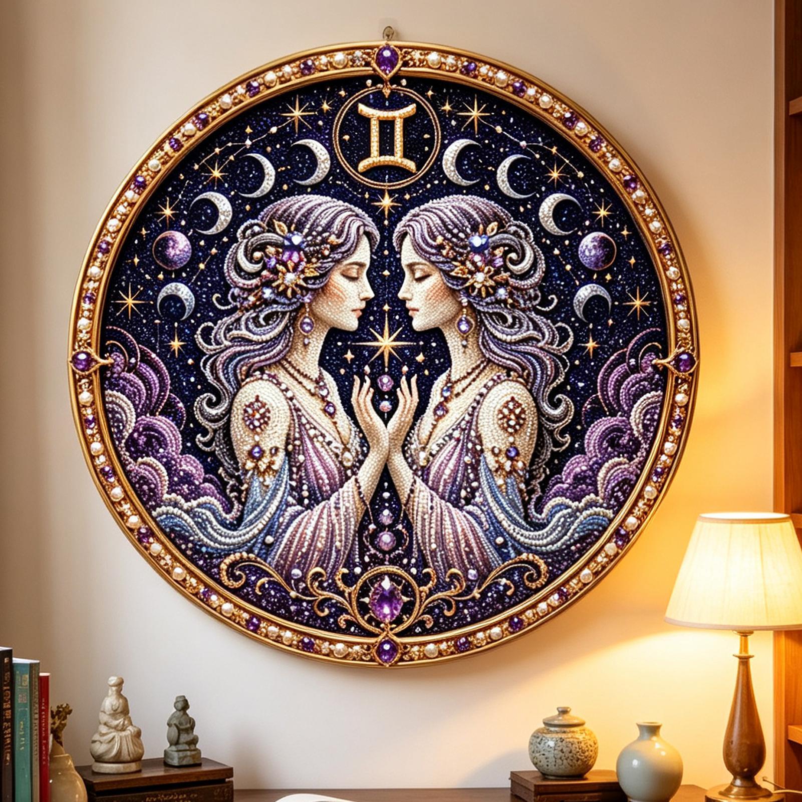 12 Zodiacs Signs Pearl Art Kit - Resin Art Wall Decor review and price