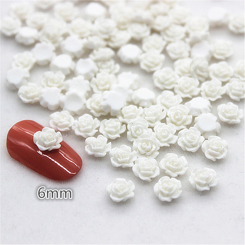 100pcs 6mm Resin Mini Rose Flo - Resin Art With Rose review and price