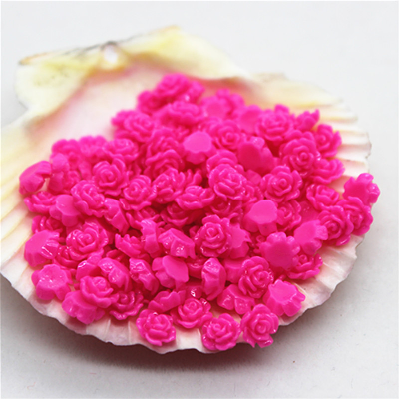 100pcs 6mm Resin Mini Rose Flo - Resin Art With Rose review and price