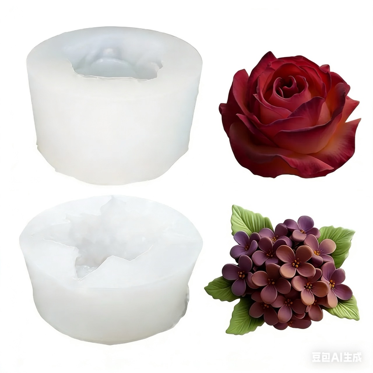 2-Piece 3D Rose and Lilac Sili - Resin Art Gift For Wedding review and price