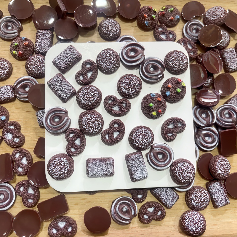 50Pcs Tiny Faux Chocolate Cook - Resin Art Workshop review and price