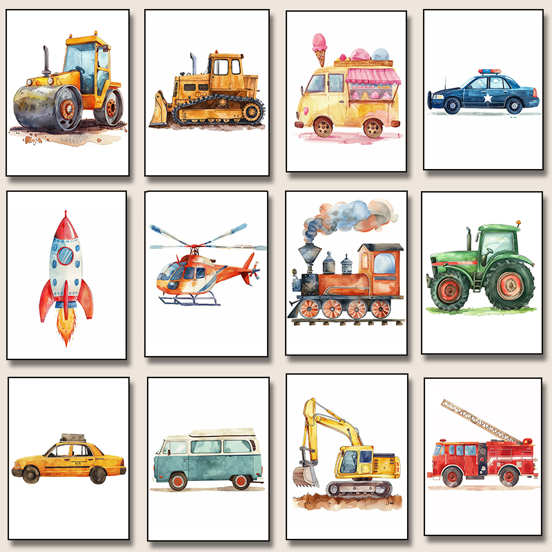 Helicopter Fire Truck Tractor  - Resin Art Wall Decor review and price