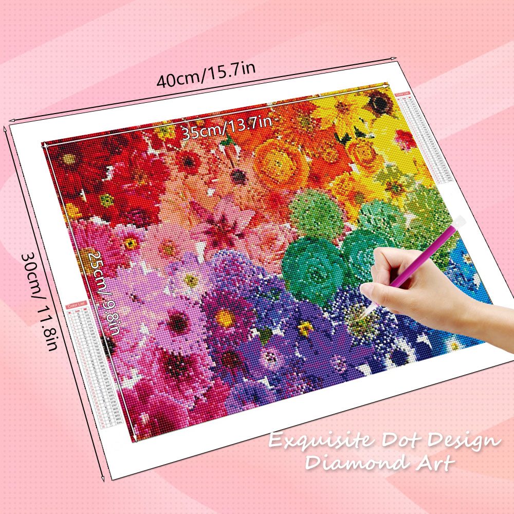 HUACAN Diamond Art Kits Flower - Resin Art With Rose review and price
