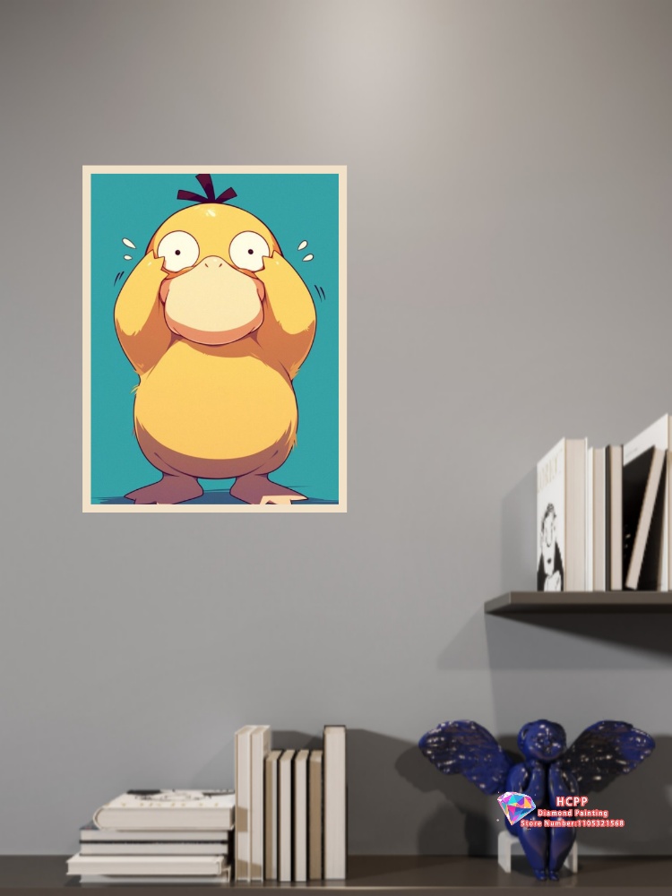 1pc frameless Psyduck Cartoon  - Resin Art Wall Decor review and price