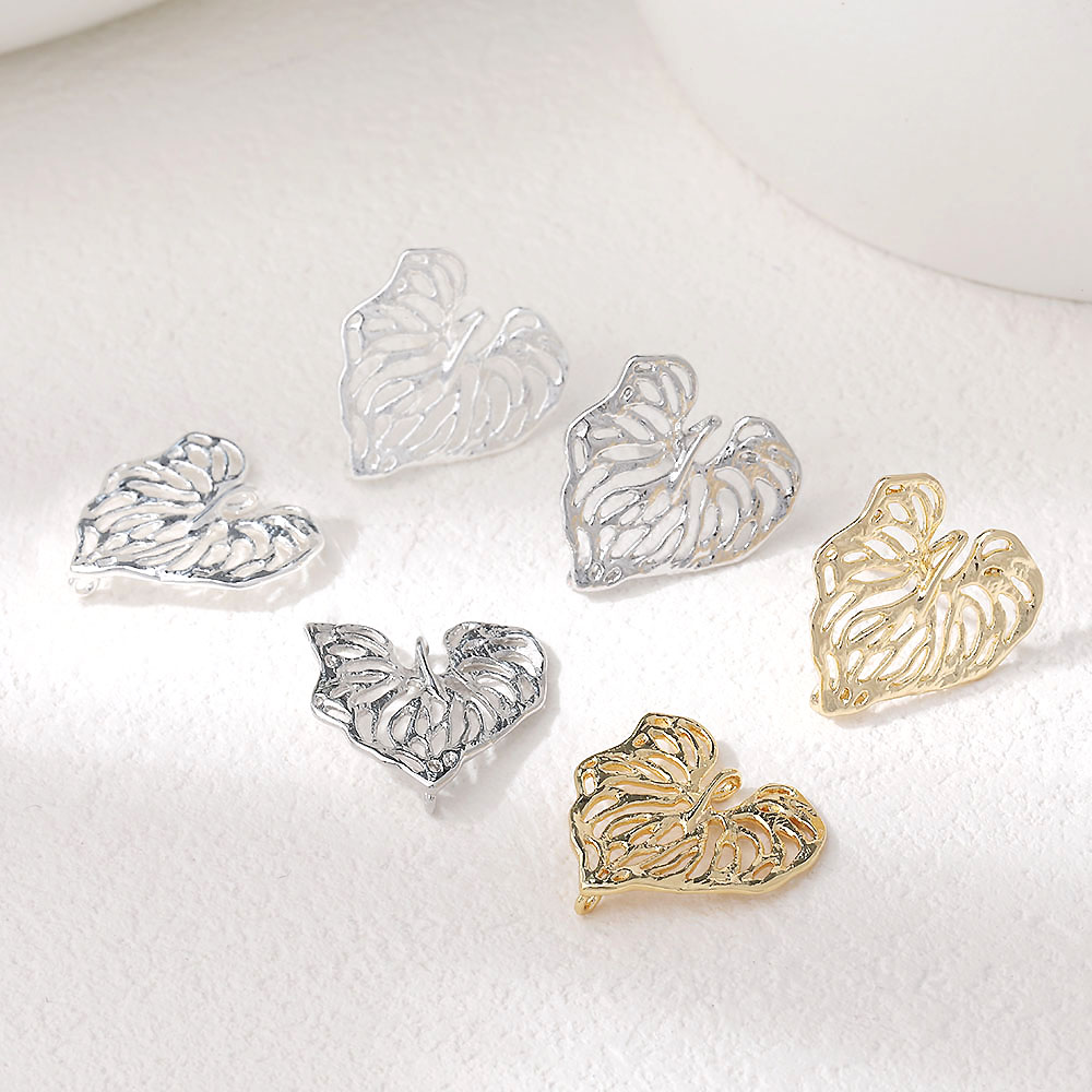 4PCS Dainty Hollowed Leaf Char - Gold Leaf Foil review and price