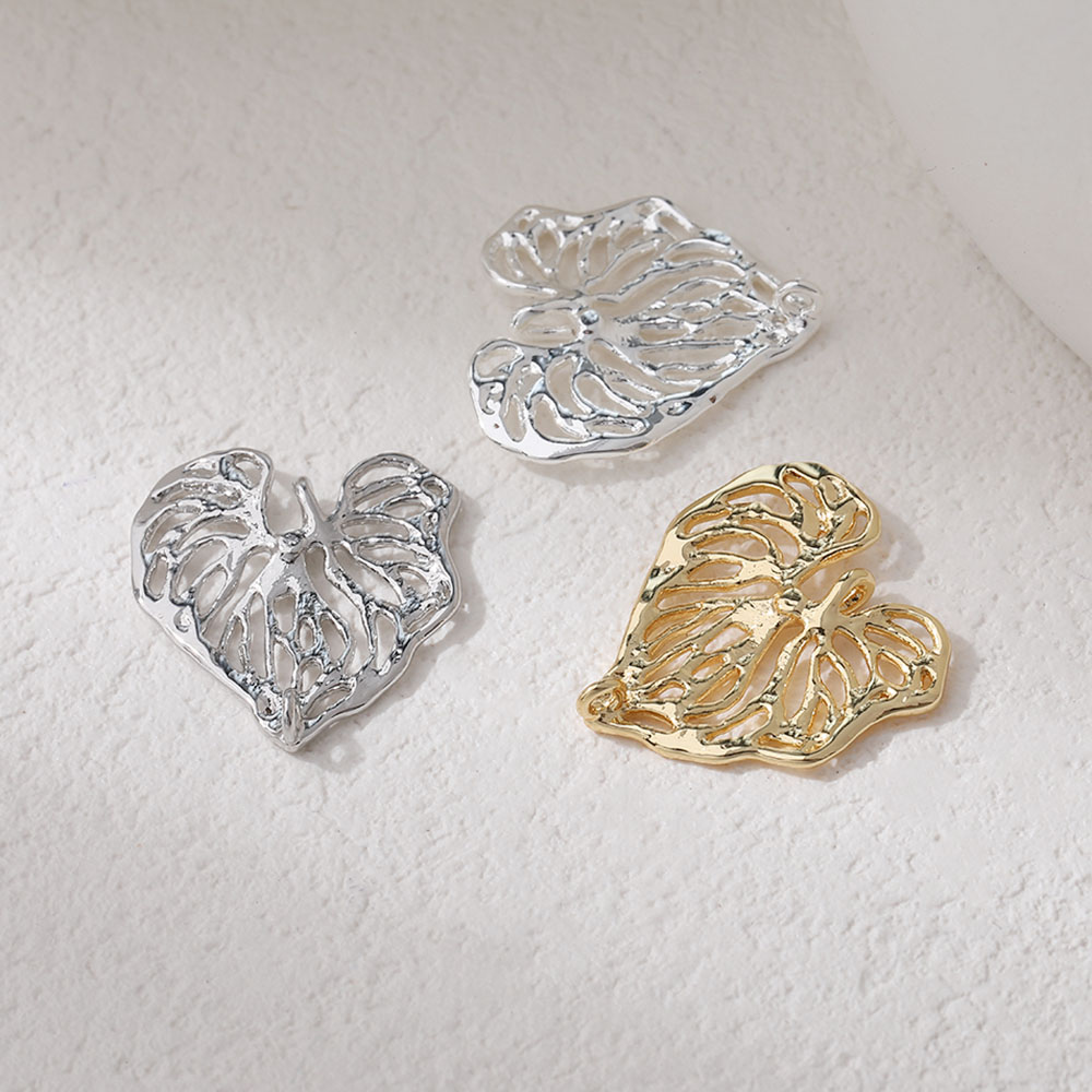 4PCS Dainty Hollowed Leaf Char - Gold Leaf Foil review and price