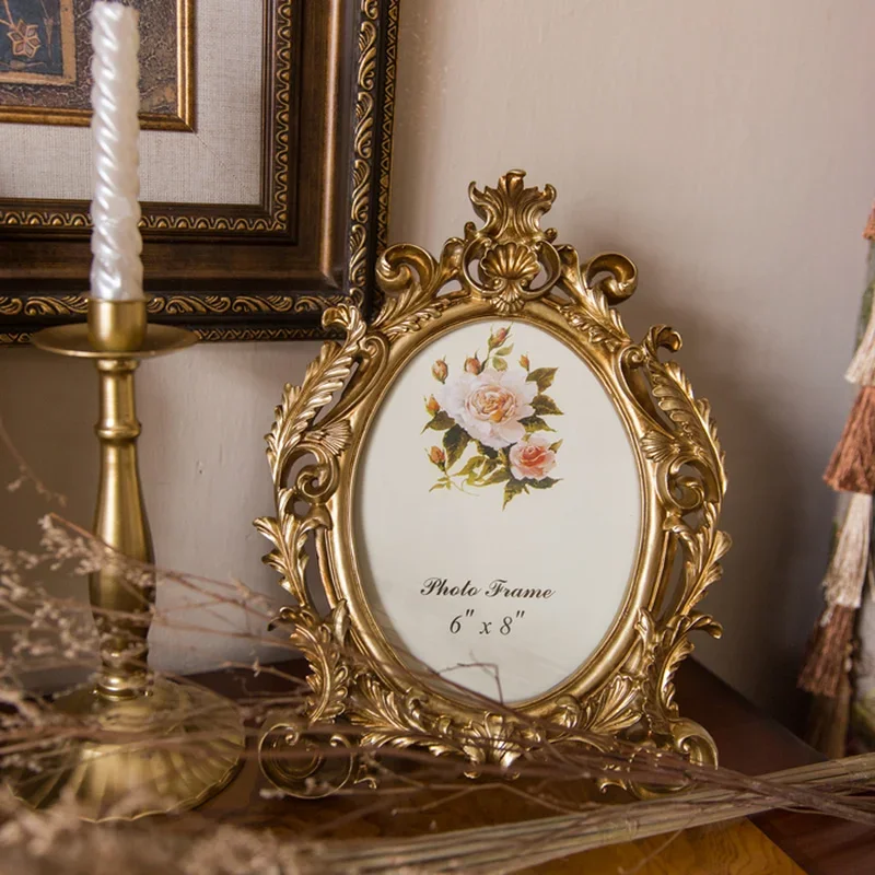 Retro Gold Oval Resin Photo Fr - Resin Art Gift For Wedding review and price