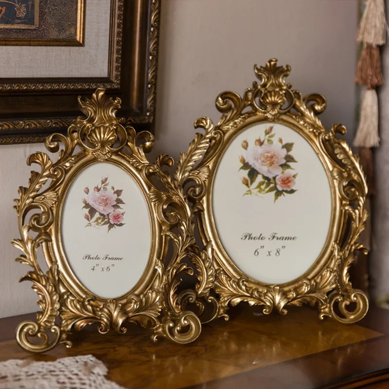 Retro Gold Oval Resin Photo Fr - Resin Art Gift For Wedding review and price