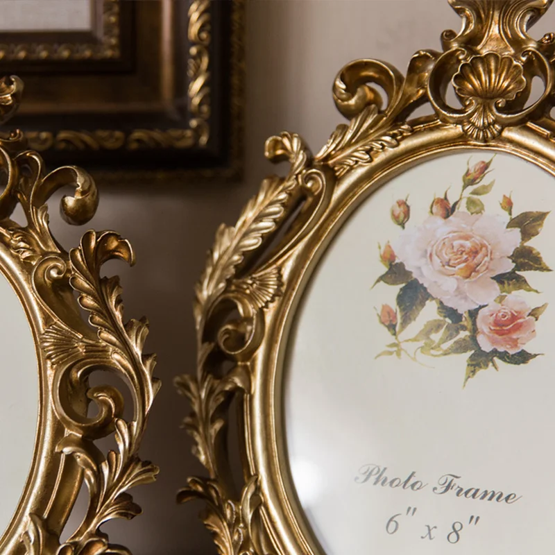 Retro Gold Oval Resin Photo Fr - Resin Art Gift For Wedding review and price