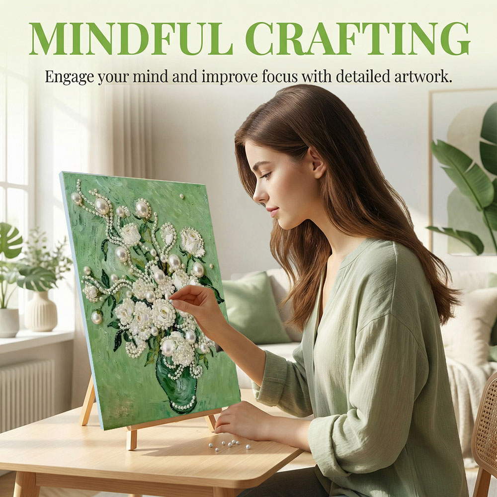 Huacan DIY Pearl Art Painting  - Resin Art With Rose review and price